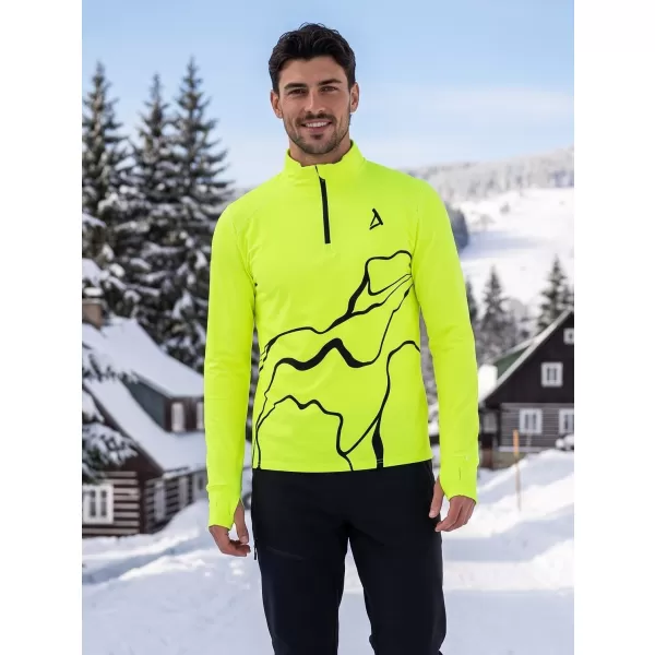  Herren Sport Sweatshirt Premium Plus ALTISPORT VOJ/ALM073MI04 FLUO-GELB 