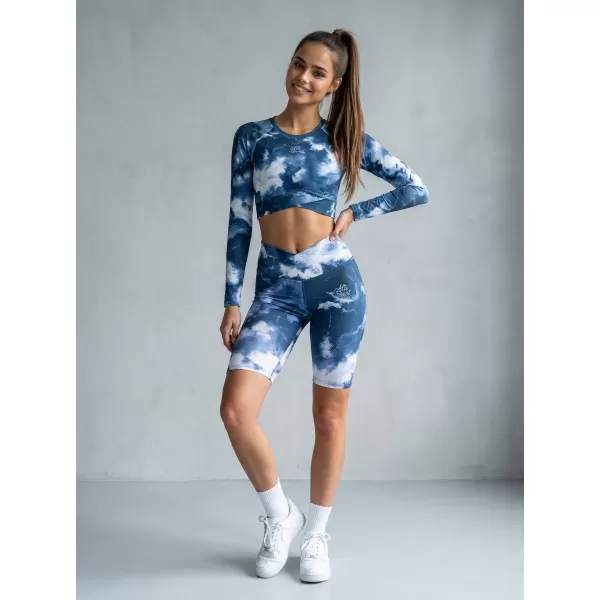  Frauen -Leggings über den Knien Premium ALTISPORT VOJ/ALW066LEG02 DUNKELBLAU 
