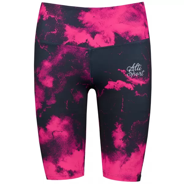  Frauen -Leggings über den Knien Premium ALTISPORT VOJ/ALW066LEG02 SCHWARZ -PINK 