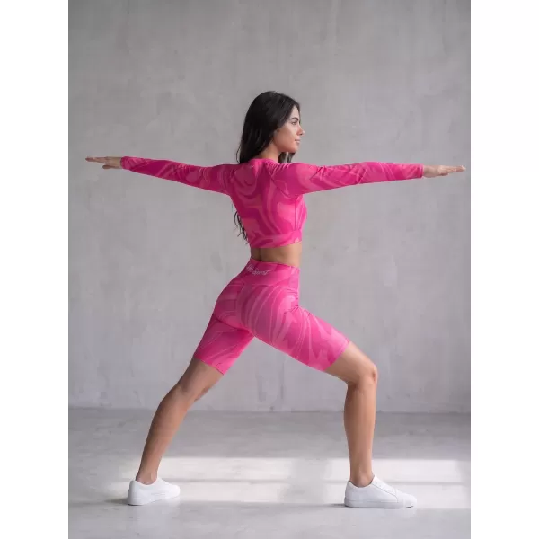  Frauen -Leggings über den Knien Premium ALTISPORT VOJ/ALW072LEG02 HEIßROSA 