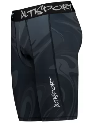 Männersport -Leggings über den Knien der Prämie ALTISPORT VOJ/ALM072LEG02 SCHWARZ