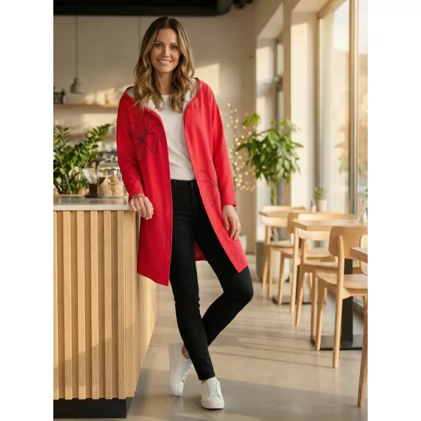  Premium-Cardigan für Damen ALTISPORT VOJ/ALW075MI07 LEUCHTEND ROT 