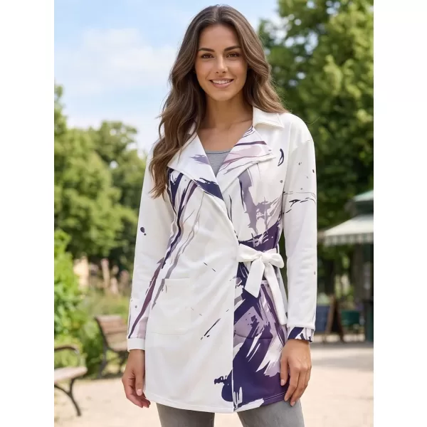  Frauen -Sweatshirt -Premium -Tasche für Frauen ALTISPORT VOJ/ALW074MI05 WEIß -VIOLETT 