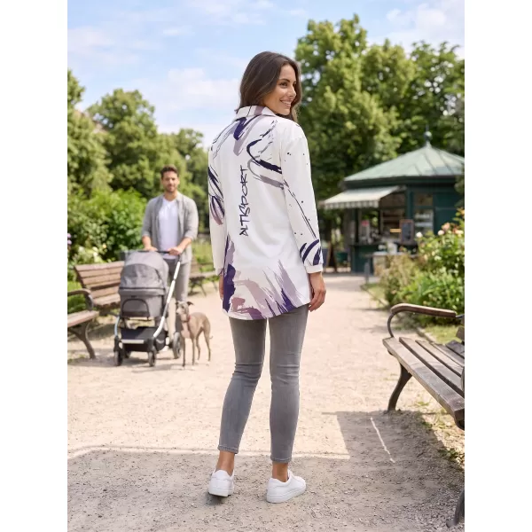  Frauen -Sweatshirt -Premium -Tasche für Frauen ALTISPORT VOJ/ALW074MI05 WEIß -VIOLETT 