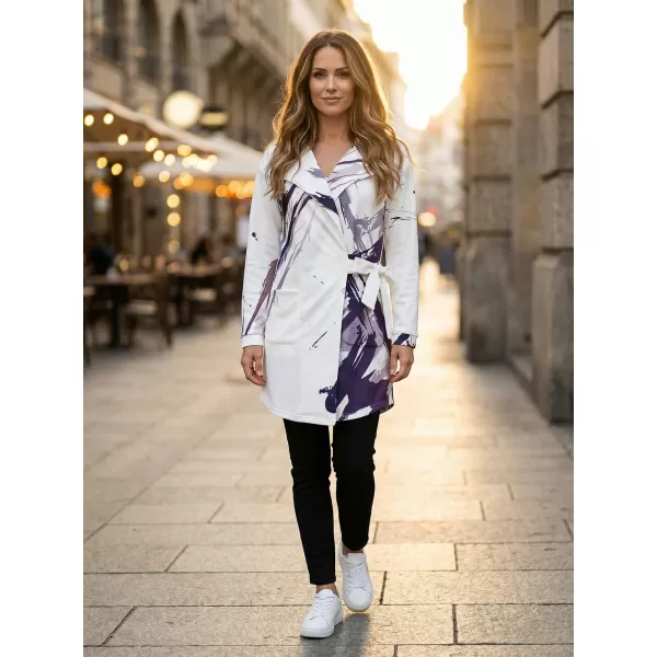  Frauen -Sweatshirt -Premium -Tasche für Frauen ALTISPORT VOJ/ALW074MI05 WEIß -VIOLETT 