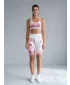 Frauen -Leggings über den Knien Premium ALTISPORT VOJ/ALW083LEG02 WEIß -PINK