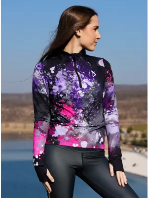 Frauen Sport Sweatshirt Premium Plus ALTISPORT VOJ/ALW055MI04 SCHWARZ -PINK