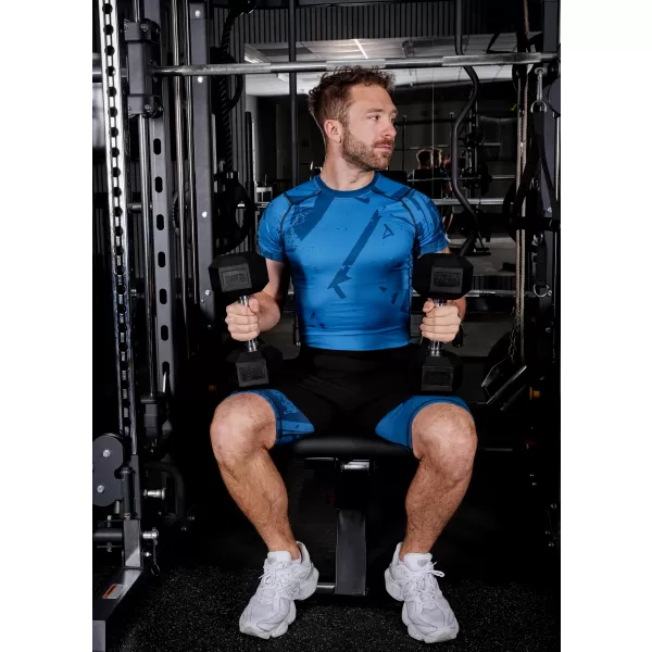  Männersport -Leggings über den Knien der Prämie ALTISPORT VOJ/ALM079LEG02 BLAU 