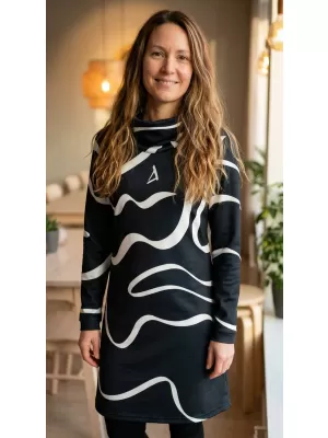 Damen erweitertes Premium -Sweatshirt ALTISPORT VOJ/ALW088MI06 SCHWARZ
