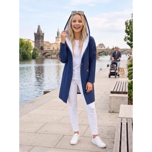  Damen -Strickjacke Premium ALTISPORT VOJ/ALW077MI07 DUNKELBLAU-ORANGE 