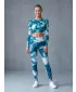 Lange Leggings für Frauen Premium ALTISPORT VOJ/ALW066LEG01 GRÜN -BLUE