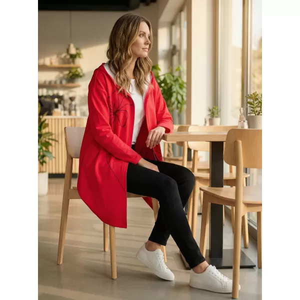  Premium-Cardigan für Damen ALTISPORT VOJ/ALW075MI07 LEUCHTEND ROT 