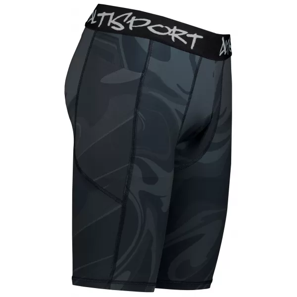  Männersport -Leggings über den Knien der Prämie ALTISPORT VOJ/ALM072LEG02 SCHWARZ 