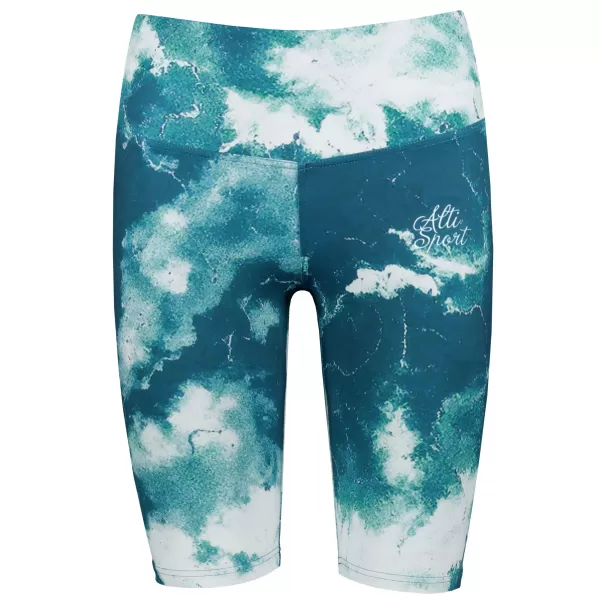  Frauen -Leggings über den Knien Premium ALTISPORT VOJ/ALW066LEG02 GRÜN -BLUE 