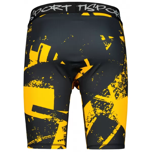  Männersport -Leggings über den Knien der Prämie ALTISPORT VOJ/ALM079LEG02 SCHWARZ -AUSGELB 