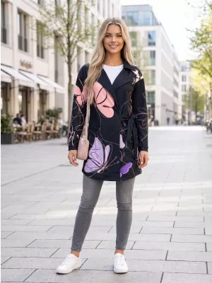 Frauen -Sweatshirt -Premium -Tasche für Frauen ALTISPORT VOJ/ALW086MI05 SCHWARZVIOLETT