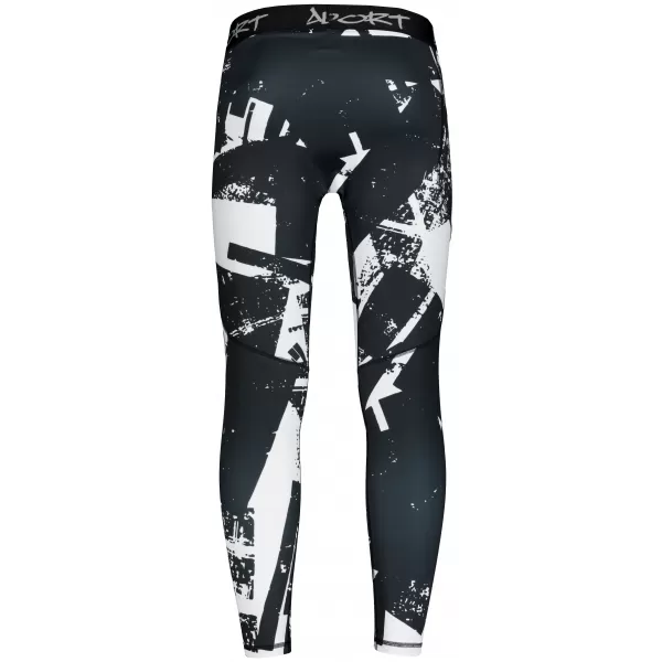  Herrensport -Leggings langer Prämie ALTISPORT VOJ/ALM079LEG01 SCHWARZ UND WEIß 
