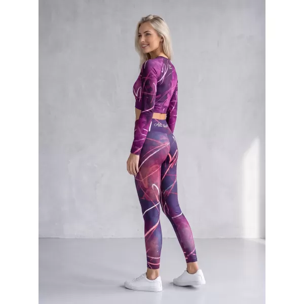 Lange Leggings für Frauen Premium ALTISPORT VOJ/ALW082LEG01 LILA 