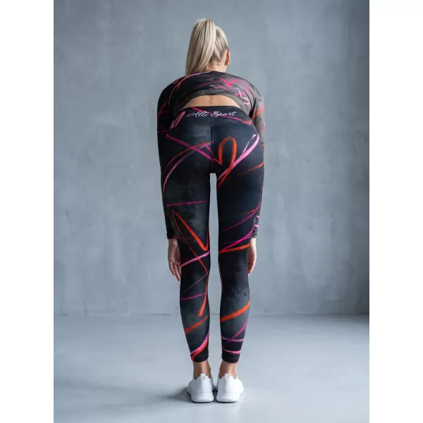  Lange Leggings für Frauen Premium ALTISPORT VOJ/ALW082LEG01 SCHWARZ 