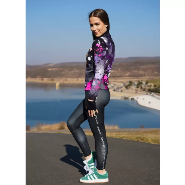  Frauen Sport Sweatshirt Premium Plus ALTISPORT VOJ/ALW055MI04 SCHWARZ -PINK 