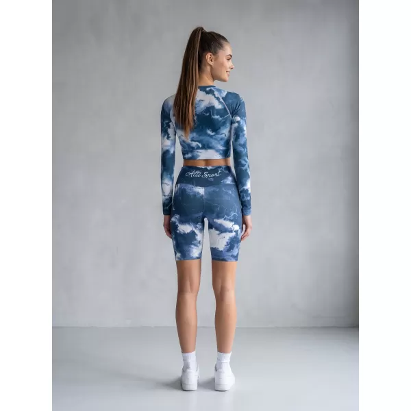  Frauen -Leggings über den Knien Premium ALTISPORT VOJ/ALW066LEG02 DUNKELBLAU 