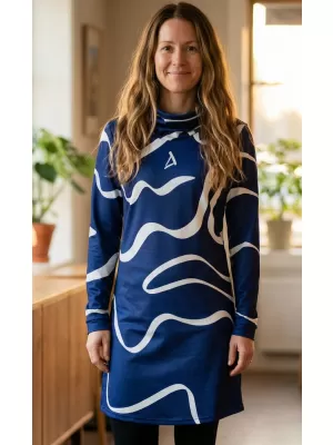 Damen erweitertes Premium -Sweatshirt ALTISPORT VOJ/ALW088MI06 DUNKELBLAU