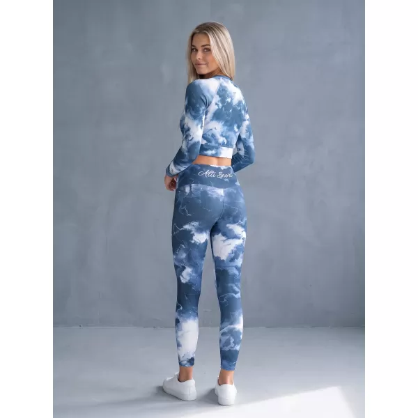  Lange Leggings für Frauen Premium ALTISPORT VOJ/ALW066LEG01 DUNKELBLAU 