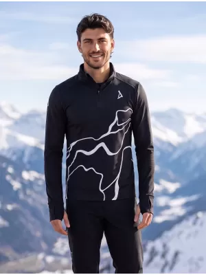 Herren Sport Sweatshirt Premium Plus ALTISPORT VOJ/ALM073MI04 SCHWARZ