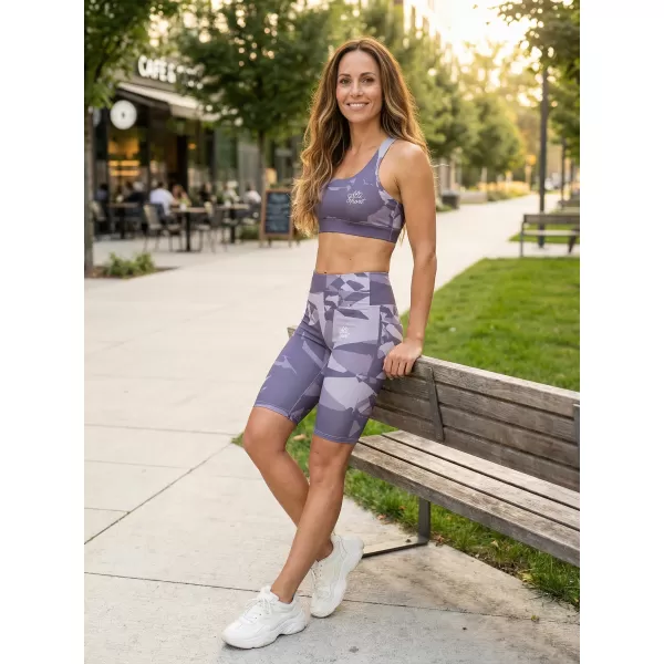 Frauen -Leggings über den Knien Premium ALTISPORT VOJ/ALW080LEG02 GRAUVIOLETT 