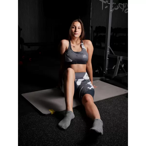  Frauen -Leggings über den Knien Premium ALTISPORT VOJ/ALW081LEG02 SCHWARZGRAU 