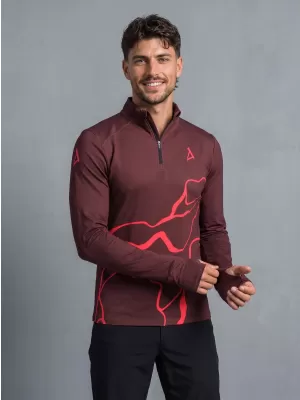 Herren Sport Sweatshirt Premium Plus ALTISPORT VOJ/ALM073MI04 WEINRÖTET