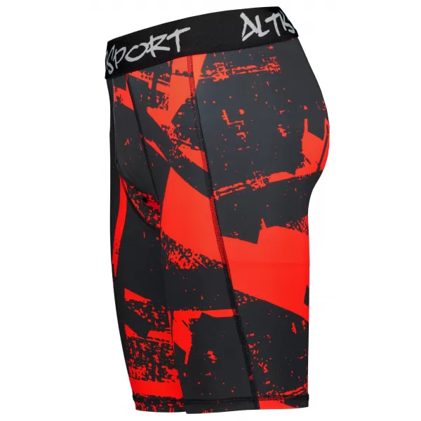  Männersport -Leggings über den Knien der Prämie ALTISPORT VOJ/ALM079LEG02 SCHWARZ -RED 