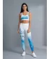 Lange Leggings für Frauen Premium ALTISPORT VOJ/ALW083LEG01 WEIß -BLAU