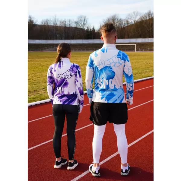  Frauen Sport Sweatshirt Premium Plus ALTISPORT VOJ/ALW076MI04 VIOLETT/WEIß 