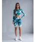 Frauen -Leggings über den Knien Premium ALTISPORT VOJ/ALW066LEG02 GRÜN -BLUE
