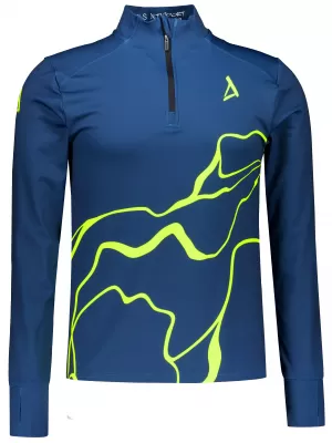 Herren Sport Sweatshirt Premium Plus ALTISPORT VOJ/ALM073MI04 MARINE-FLUO GELB
