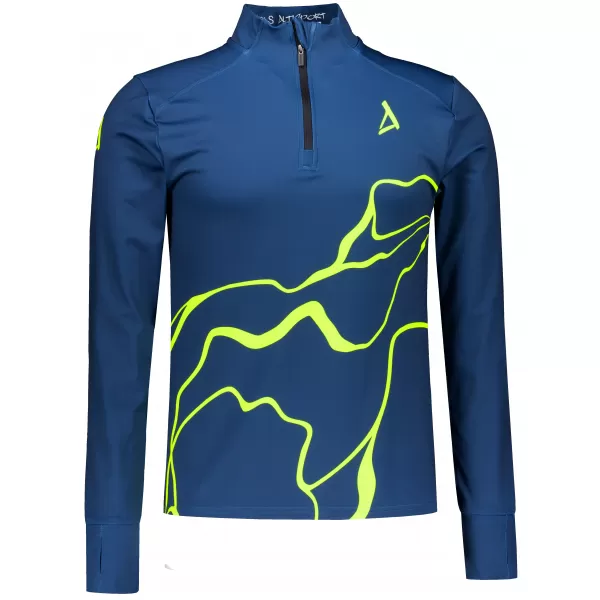  Herren Sport Sweatshirt Premium Plus ALTISPORT VOJ/ALM073MI04 MARINE-FLUO GELB 