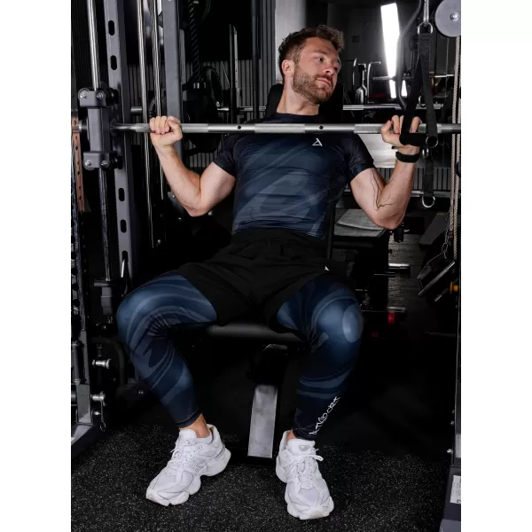  Herrensport -Leggings langer Prämie ALTISPORT VOJ/ALM072LEG01 SCHWARZ 