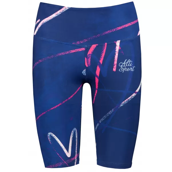  Frauen -Leggings über den Knien Premium ALTISPORT VOJ/ALW082LEG02 DUNKELBLAU 