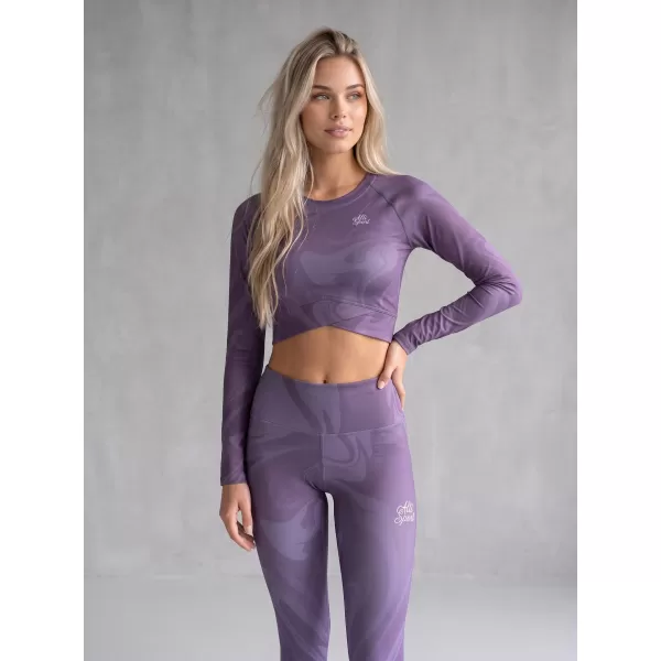  Lange Leggings für Frauen Premium ALTISPORT VOJ/ALW072LEG01 LILA 
