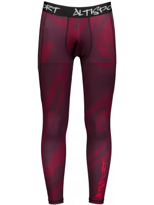 Herrensport -Leggings langer Prämie ALTISPORT VOJ/ALM072LEG01 WEINRÖTET