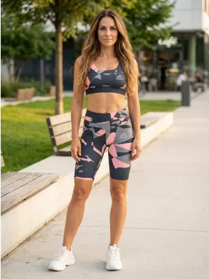 Frauen -Leggings über den Knien Premium ALTISPORT VOJ/ALW080LEG02 SCHWARZ-LOSOS