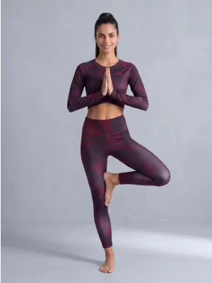 Lange Leggings für Frauen Premium ALTISPORT VOJ/ALW072LEG01 WEINRÖTET