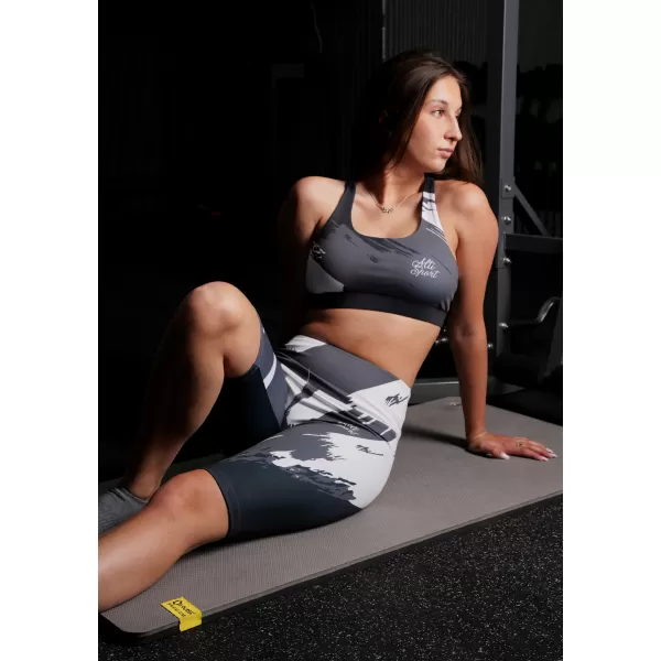  Frauen -Leggings über den Knien Premium ALTISPORT VOJ/ALW081LEG02 SCHWARZGRAU 