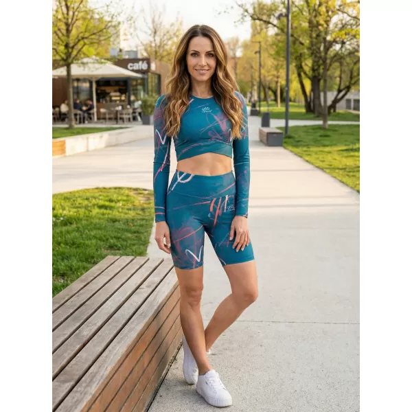  Frauen -Leggings über den Knien Premium ALTISPORT VOJ/ALW082LEG02 KEROSIN 