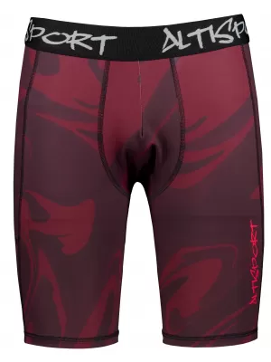 Männersport -Leggings über den Knien der Prämie ALTISPORT VOJ/ALM072LEG02 WEINRÖTET