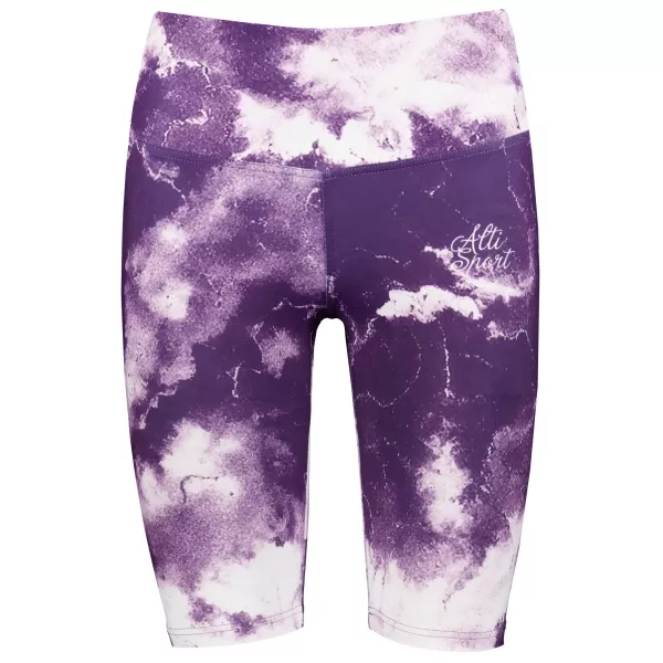  Frauen -Leggings über den Knien Premium ALTISPORT VOJ/ALW066LEG02 WEIß -VIOLETT 