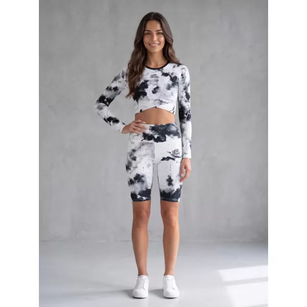  Frauen -Leggings über den Knien Premium ALTISPORT VOJ/ALW066LEG02 WEIß -UND -SCHWARZ 