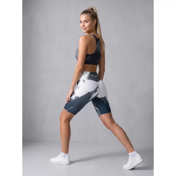 Frauen -Leggings über den Knien Premium ALTISPORT VOJ/ALW081LEG02 SCHWARZGRAU 