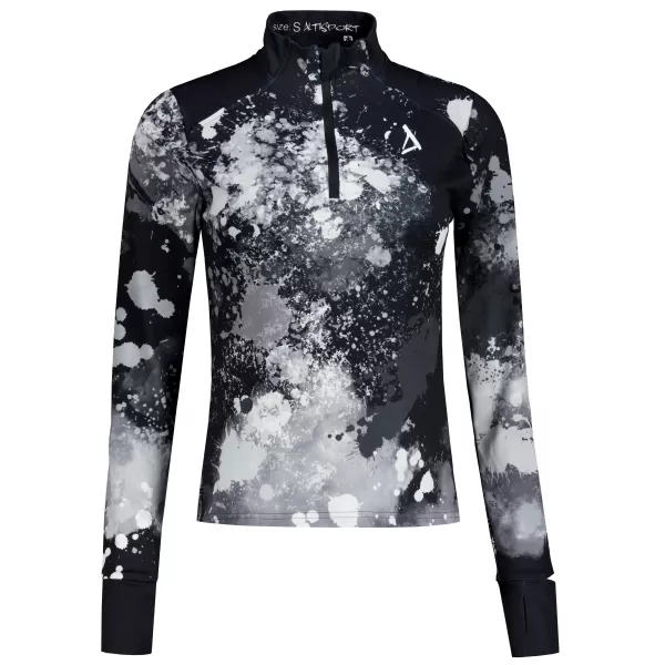  Frauen Sport Sweatshirt Premium Plus ALTISPORT VOJ/ALW055MI04 SCHWARZ UND WEIß 
